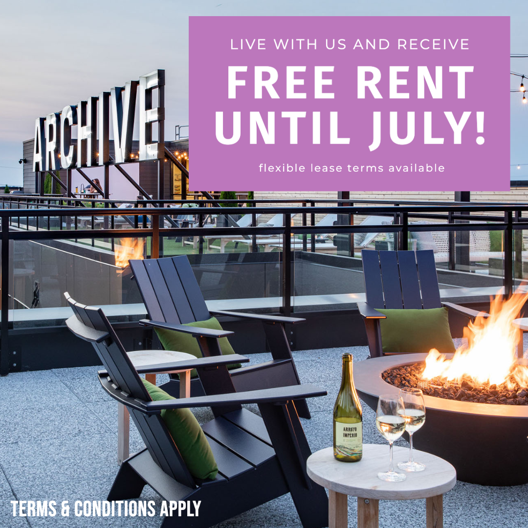 Live with us and receive free rent until July! Flexible lease terms available. Terms and conditions apply.