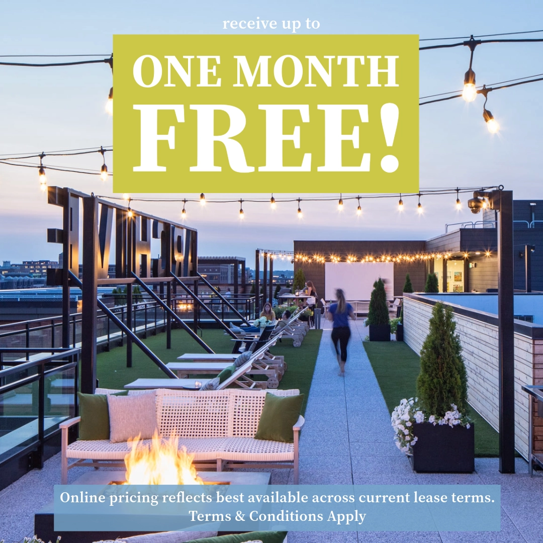 Receive up to One Month Free! Walk-ins Welcome! Online pricing reflects best available offer across current lease terms. Terms & Conditions apply.